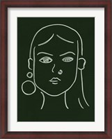 Framed Malachite Portrait IV