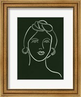 Framed Malachite Portrait V