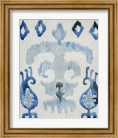 Framed 'Sapphire Ikat III' border=