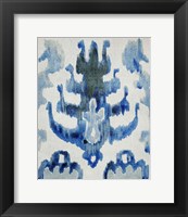 Framed Sapphire Ikat IV