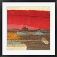 Moon Rising from the Crimson Sky II Framed Print