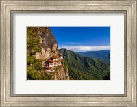 Framed Tiger's Nest, Goempa Monastery Hanging In The Cliffs, Bhutan