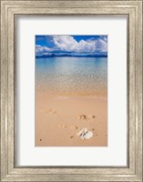Framed Sandy Beach And Clear Waters In The Bacuit Archipelago, Philippines