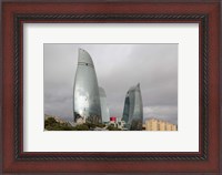 Framed Azerbaijan, Baku The Flame Towers Of Baku