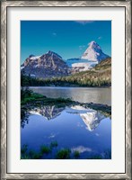 Framed Mount Assiniboine And Mount Magog As Seen From Sunburst Lake