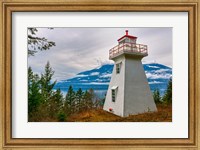 Framed Pilot Bay Lighthouse At Pilot Bay Provincial Park, British Columbia, Canada