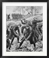 Framed Ww1(1914-1918) Occupation Of Belgium By German Troops (August 1914)