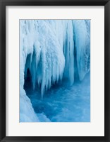 Framed Godafoss Waterfall Of Iceland During Winter