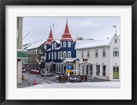 Framed Akureyri, Iceland During Winter