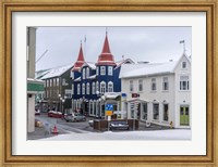 Framed Akureyri, Iceland During Winter