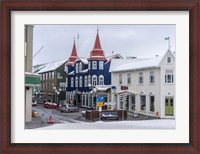Framed Akureyri, Iceland During Winter