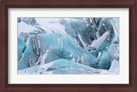 Framed Svinafellsjoekull Glacier In Vatnajokull During Winter Glacier Front And Icefall