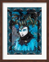 Framed Elaborate Masked Costume For Carnival, Venice, Italy 19