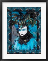 Framed Elaborate Masked Costume For Carnival, Venice, Italy 19