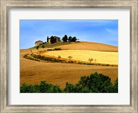 Framed Italy, Tuscany, Farmhouse And Fields