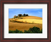 Framed Italy, Tuscany, Farmhouse And Fields