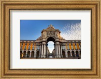 Framed Portugal, Lisbon, Rua Augusta, Commerce Square, Arched Entry