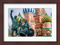 Framed Monument To Minin And Pozharsky St Basil's Basilica Red Square Moscow, Russia