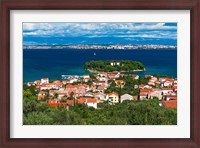 Framed Town Of Preko And The Dalmatian Coast From St Michael's Fort, Croatia