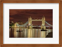 Framed Tower Bridge At Night London England