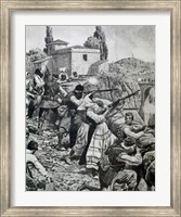 Framed First World War (1914-1918) Inhabitants Of Town Of Serbia Fight Against Austrian Troops