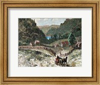 Framed Canadian Landscape In The Eighteenth Century 19th-Century
