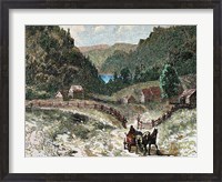 Framed Canadian Landscape In The Eighteenth Century 19th-Century