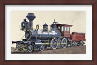 Framed Locomotive Drawing R Loewenstein 'La Ilustracion' 1881