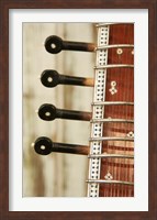 Framed Sitar String Instrument, India