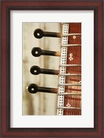 Framed Sitar String Instrument, India
