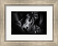 Framed Still-Life Black And White Image Of A Violin