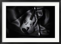 Framed Still-Life Black And White Image Of A Violin