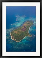 Framed Aerial Of Little Island In Tonga, South Pacific