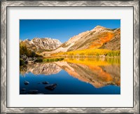 Framed California, Eastern Sierra, Fall Color Reflected In North Lake