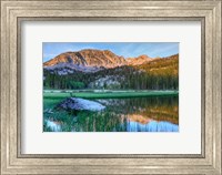 Framed California, Sierra Nevada Mountains Calm Reflections In Grass Lake