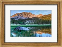 Framed California, Sierra Nevada Mountains Calm Reflections In Grass Lake