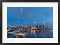 Framed San Diego Harbor Skyline