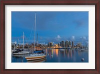 Framed San Diego Harbor Skyline