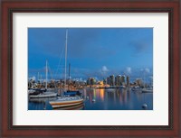 Framed San Diego Harbor Skyline