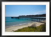Framed Jetty And William Randolph Hearst Memorial Beach, California
