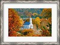 Framed St Sava Serbian Church In Autumn