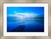 Framed Serenity On A Misty Lake