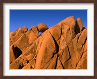 Framed Monzonite Granite Boulders At Sunset, Joshua Tree NP, California