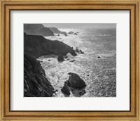 Framed Big Sur Coast, California (BW)