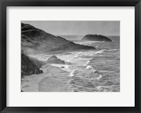 Framed Little Sur Coast, California (BW)