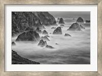 Framed California, Mendocino Coast, Bodega Bay (BW)