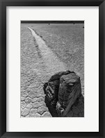 Framed California, Valley Dunes Cracked Earth (BW)