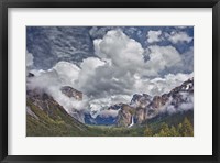 Framed Bridalveil Falls Cloudscape, California