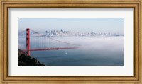 Framed San Francisco Golden Gate Bridge Disappearing Into Fog