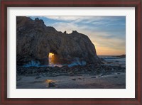 Framed Arch's Last Light At Pfeiffer Beach